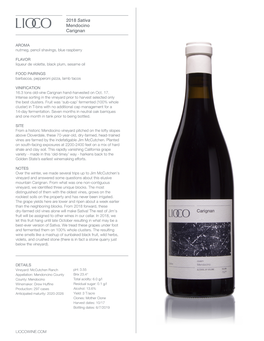 2018 Sativa Mendocino Carignan