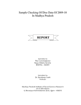 Sample Report-Madhya Pradesh.Pdf