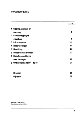 INHOUDSOPGAVE 1 Ligging, Grenzen En Omvang 2 2