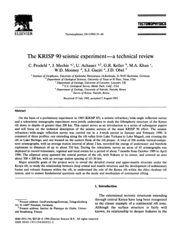 The KRISP 90 Seismic Experiment-A Technical Revidw