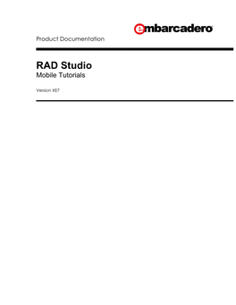 RAD Studio Mobile Tutorials