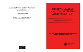 Medical Devices and the Veterans Administration