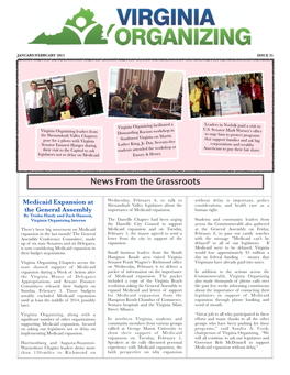 Virginia Organizing January/February 2013 Newsletter