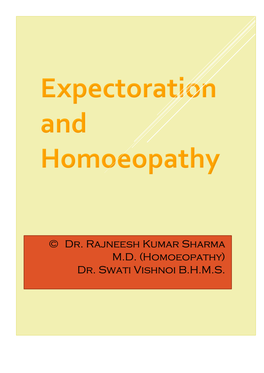 Expectoration and Homoeopathy