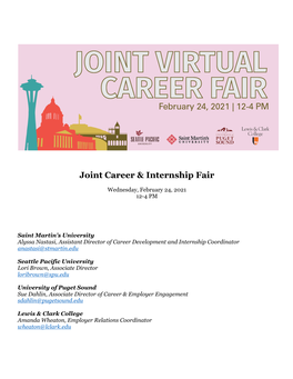 Joint Career & Internship Fair