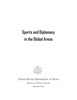 Sports and Diplomacy in the Global Arena