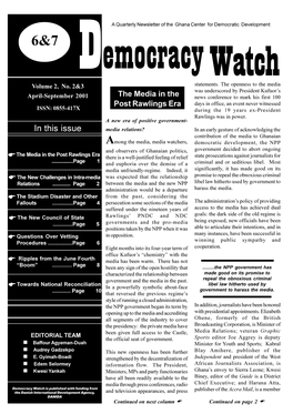 Democracy Watch 6 & 7