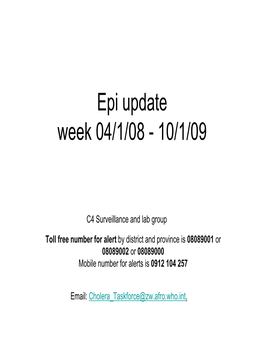 Epi Update Week 04/1/08 - 10/1/09