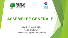 Présentation Assemblée Générale Du 12 Mai 2015