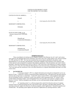 UNITED STATES DISTRICT COURT for the DISTRICT of COLUMBIA ______) UNITED STATES of AMERICA, ) ) Plaintiff, ) ) V