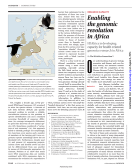 Enabling the Genomic Revolution in Africa