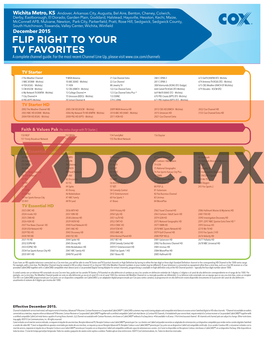 FLIP RIGHT to YOUR TV FAVORITES a Complete Channel Guide