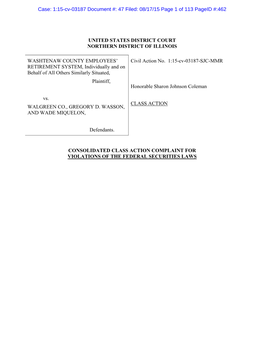 Case: 1:15-Cv-03187 Document #: 47 Filed: 08/17/15 Page 1 of 113 Pageid #:462