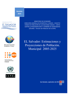 Estimaciones Y Proyecciones De Población, Municipal 2005-2025