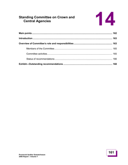 Standing Committee on Crown and Central Agencies