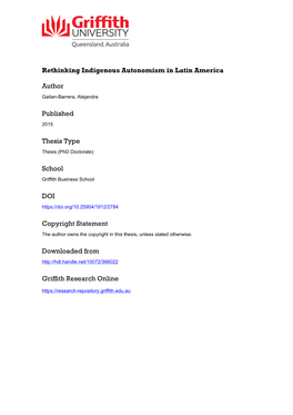 Rethinking Indigenous Autonomism in Latin America