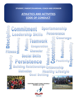 Athletics and Activities Code of Conduct and the Stafford County Public Schools Code of Conduct (Policy 2401) and Agree to Meet Expectations Outlined Within