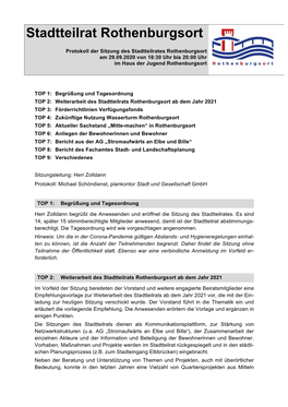 Protokoll SR Rothenburgsort 2