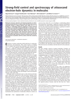 Strong-Field Control and Spectroscopy of Attosecond Electron-Hole Dynamics in Molecules