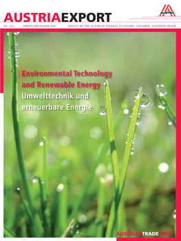 Environmental Technology and Renewable Energy Umwelttechnik Und Erneuerbare Energie