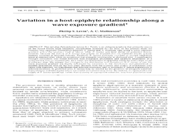 Variation in a Host-Epiphyte Relationship Along a Wave Exposure Gradient*