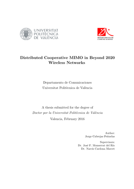 Distributed Cooperative MIMO in Beyond 2020 Wireless Networks
