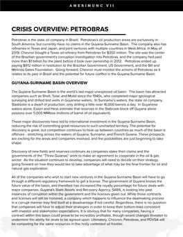 Crisis Overview: Petrobras