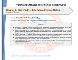 Elevator Or Stairs? a Dive Into Patron Decision Making Process of Science