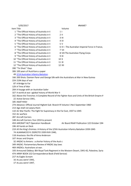 The Official History of Australia in the War of 1914-1918"