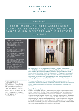 Exxonmobil Penalty Assessment Illustrates Perils of Dealing with Sanctioned Officers and Directors 3