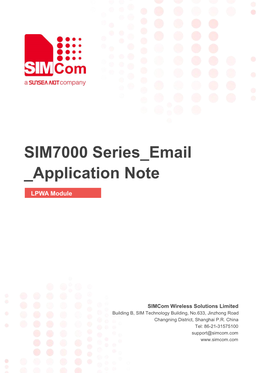 SIM7000 Series Email Application Note