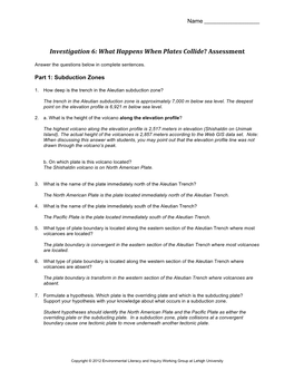 What Happens When Plates Collide? Assessment