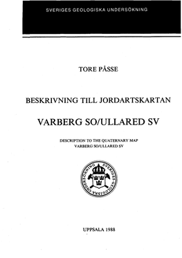 Beskrivning Till Jordartskartan