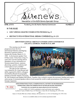 IN THIS ISSUE: Newsletter of the IUCN Sirenia Specialist Group