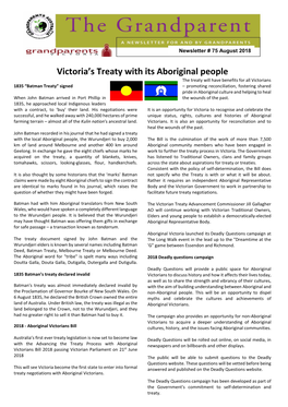 Victoria's Treaty with Its Aboriginal People