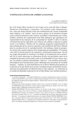 107 Utopías Esclavistas De América Colonial En 1516 Tomás Moro