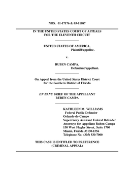 Nos. 01-17176 & 03-11087 in the United States Court Of