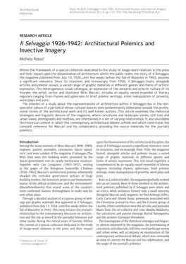 Il Selvaggio 1926–1942: Architectural Polemics and Invective Imagery