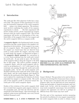 Lab 6: the Earth's Magnetic Field