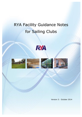 RYA Facility Guidance Notes for Sailing Clubs