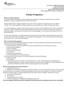 Ectopic Pregnancy