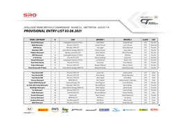 03.08.21 Provisional Entry List