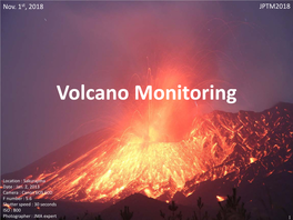 Volcano Monitoring