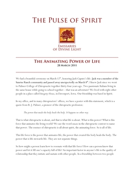 The Pulse of Spirit