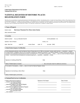 National Register of Historic Places Registration Form