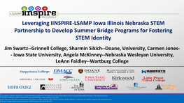 Leveraging IINSPIRE-LSAMP Iowa Illinois Nebraska STEM Partnership