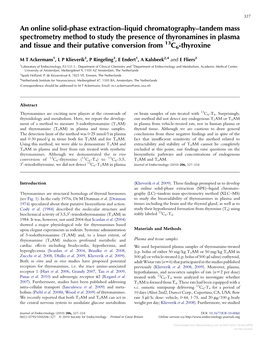 An Online Solid-Phase Extraction–Liquid Chromatography–Tandem