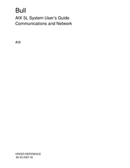 AIX 5L System User's Guide Communications and Network