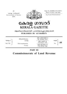 Ticf Kkddv KERALA GAZETTE B[Nimcniambn {]Kn≤S∏Spøp∂Xv PUBLISHED by AUTHORITY