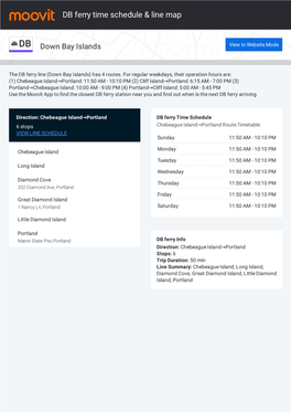 DB Ferry Time Schedule & Line Route